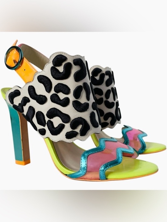 Sophia Webster Shoes - Sophia Webster Dionne Multicolor Leopard Print Heels Sandals
